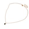 Exquisite Green Teardrop Synthetic Zircon Inlaid Necklace, Gold Tone Fashion Accessory Gift for Women
