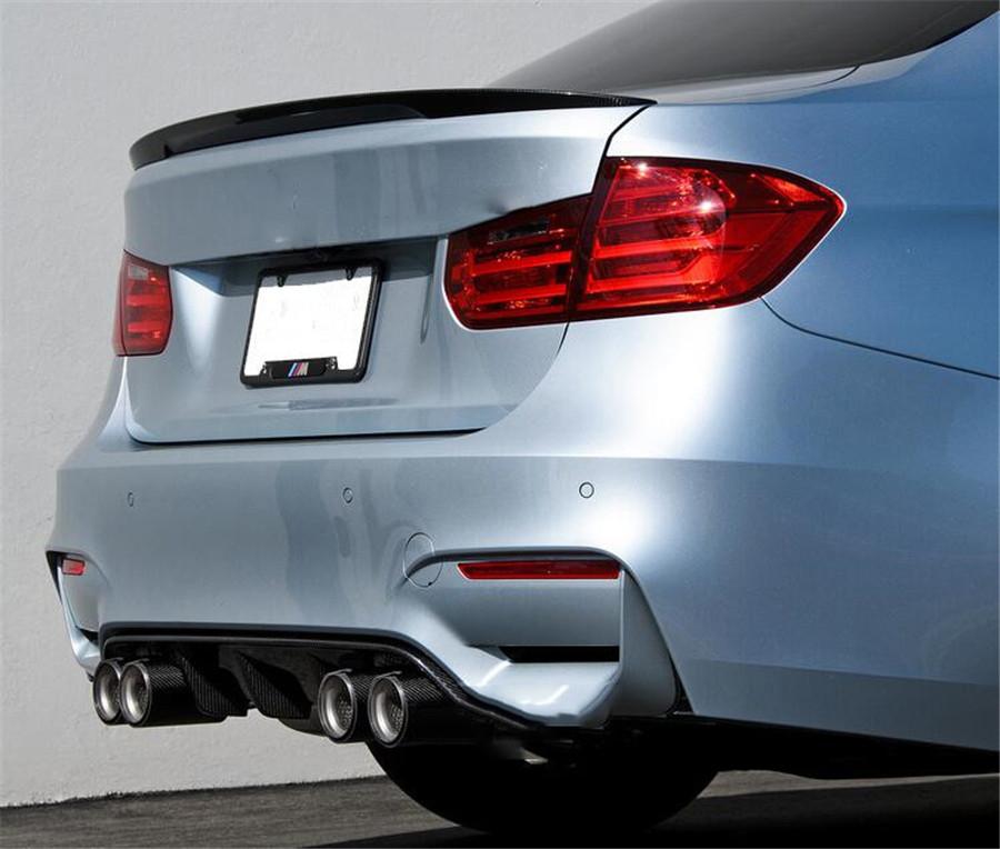 Car Carbon Fiber Exhaust End Tail Tips 71mm In