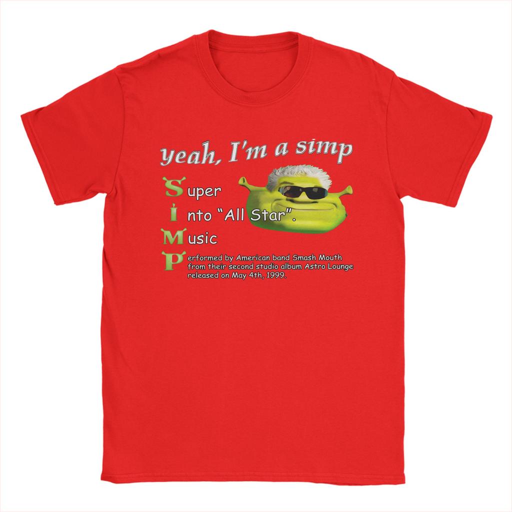 Yeah Im a SIMP Shreks Smash Mouth All Star Meme TShirt for Unisex Cotton Tee Shirt Crewneck Short Sleeve T Shirt New Clothes