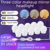 LED Vanity Light: Rotating Retractable Makeup Mirror Bulb with Touch Control and Three Color Temperatures