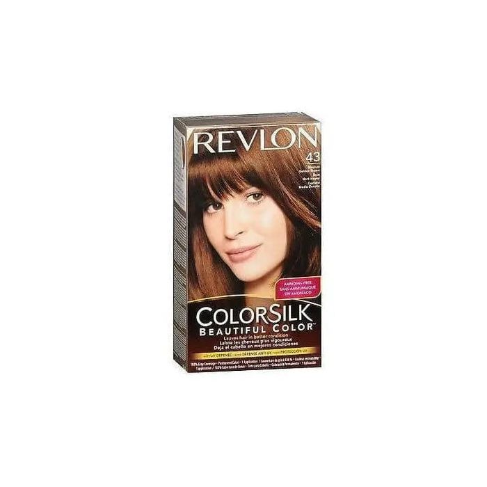 Coloration Permanente - Revlon - N°43 - Châtain Doré Moyen - Sans Ammoniaque - 59,1 ml