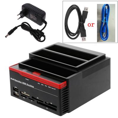 Hard Drive Docking Station Hard Drive Enclosure 2.5"/3.5" USB 3.0 To 2  Ports IDE Port External  Card Reader
