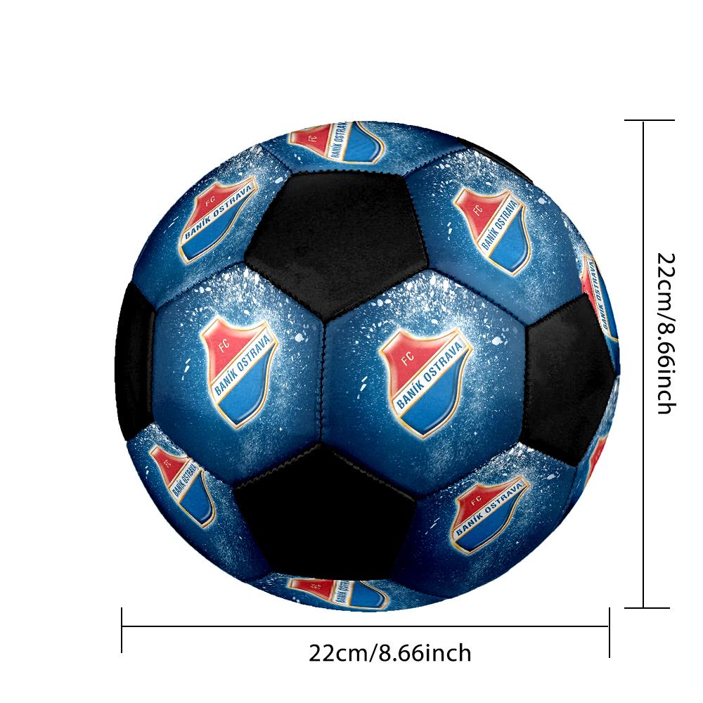 SIZE 5 FC Baník Ostrava Soccer Ball Colorful All Ages Machine Stitched PVC Competition Ready Durable High-Bounce