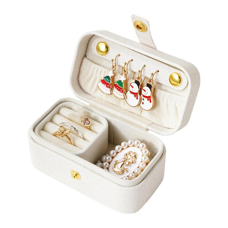 Mini Portable Jewelry Organizer Travel Mini Gift Storage Boxes Earring Necklace Display Ring Holder Packaging Boxes Jewel Holder