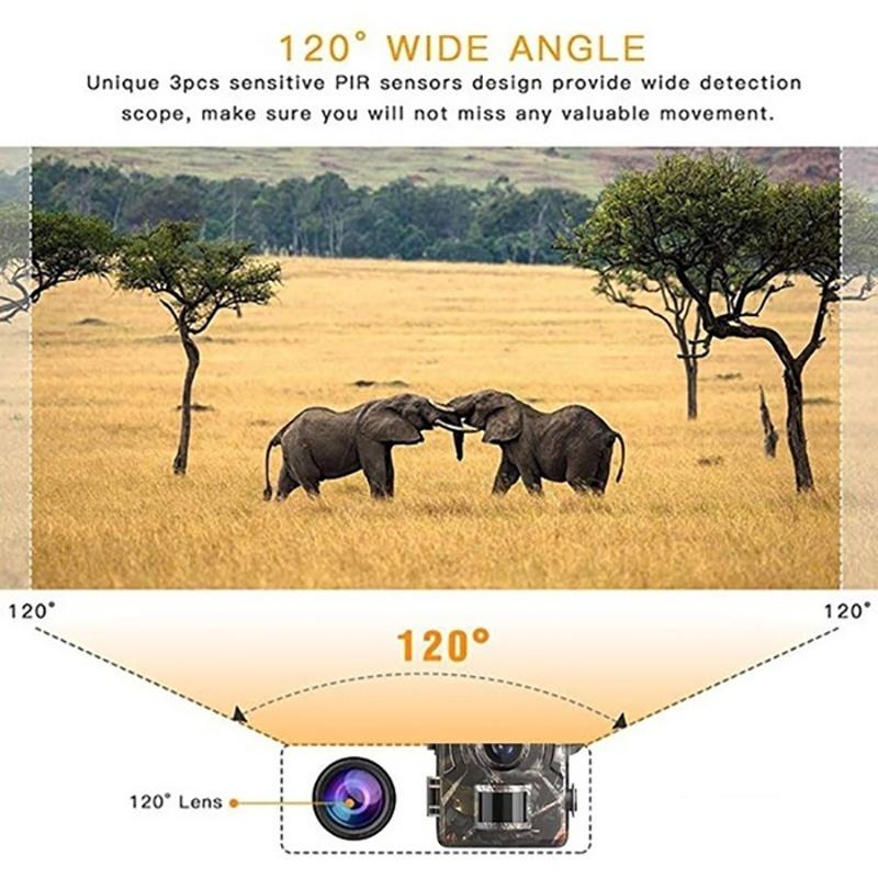 HD 1080P Hunting Trail Camera Wildlife Scouting Infrared Night Vision IP66 Waterproof HD Infrared Tracking Field Detection Camera Outdoor Camcorder