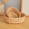 Handwoven Rattan Fruit Tray For Home Use Natural Materials Large Capacity Easy to Clean for Kitchen or Dining Room