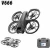 V666 Brushless Mini Drone with Screen Optical Flow Obstacle Avoidance RC Quadcopter