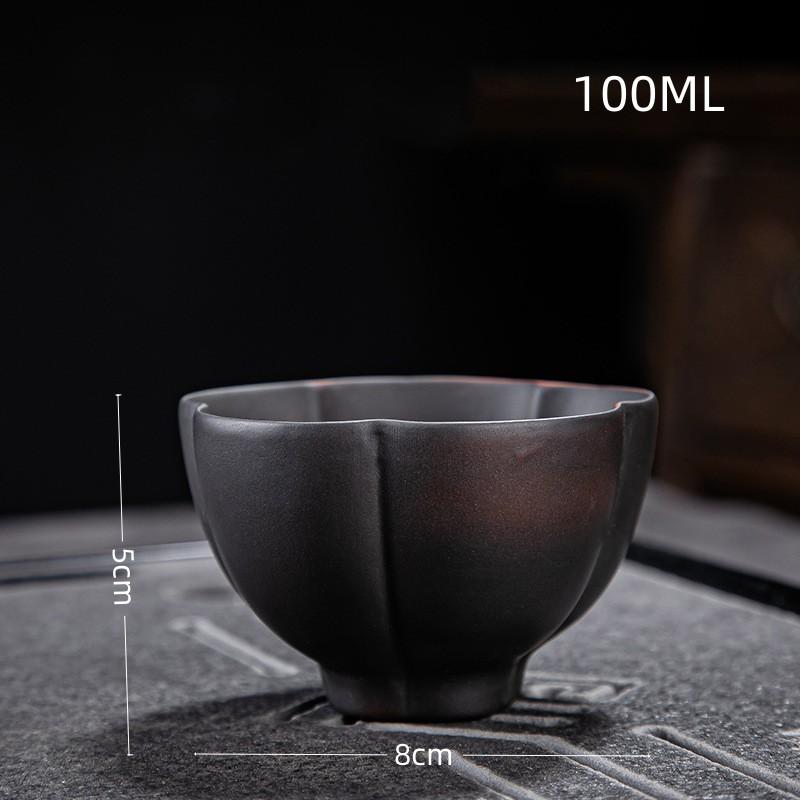 Retro Carving Teacups High-end Ceramic Tea Set Cups Purple Pottery Kung Fu Tea Cup Ceramics Teaware Cup for Tea Small