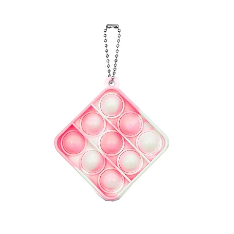 Colorful Silicone Keychain Bubble Toy - Mouse Killer Pendant and Educational Decompression Tool