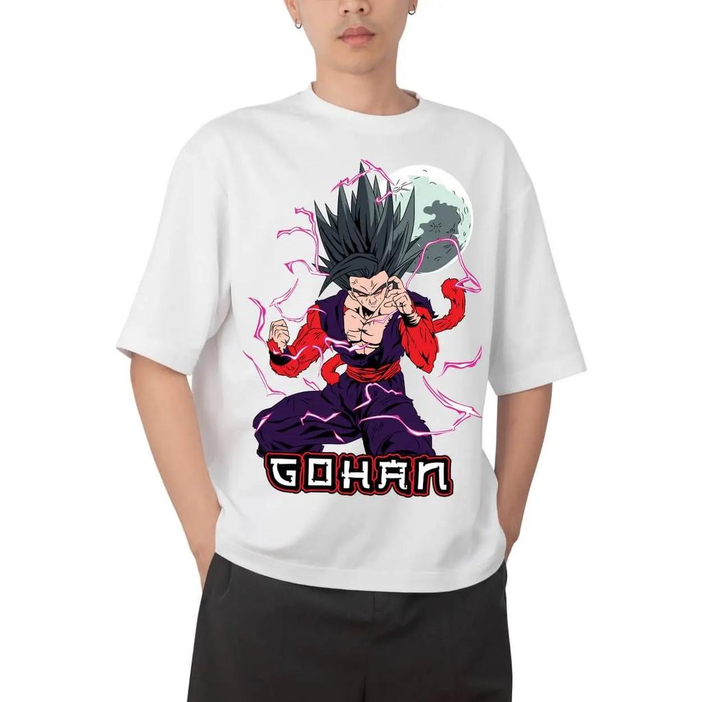 Dragon Ball Z Gohan vs Cell Anime Black T-Shirt Comfortable Fashion Vintage Double-Sided Band Graphic Print Women And Men T-shirts
