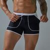 Männer Sommer Schwimmen Lkw Mid-rise Kordelzug Patchwork Farbe Tasche Schwimmen Shorts Schnell Trocknend Stretch Strand Surfen Shorts