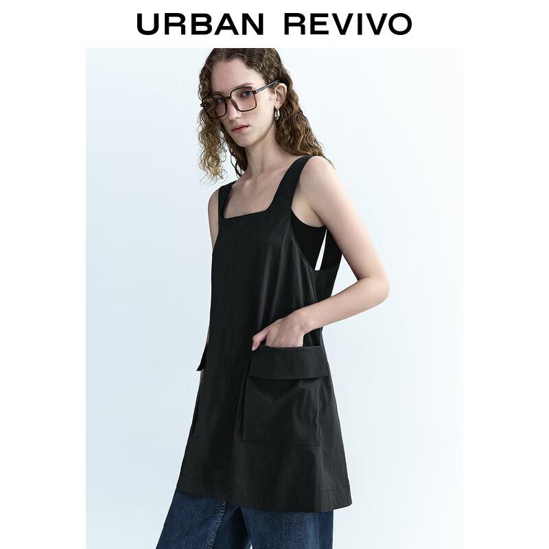 

UR2025 Women s Casual U-Neck A-Line Sleeveless Dress S