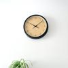 KATOMOKU Muku Clock Black Wall Sweep Diameter 7, Dial, km-83BKRC Clock, Movement, 30.0cm (Radio-Controlled Clock)