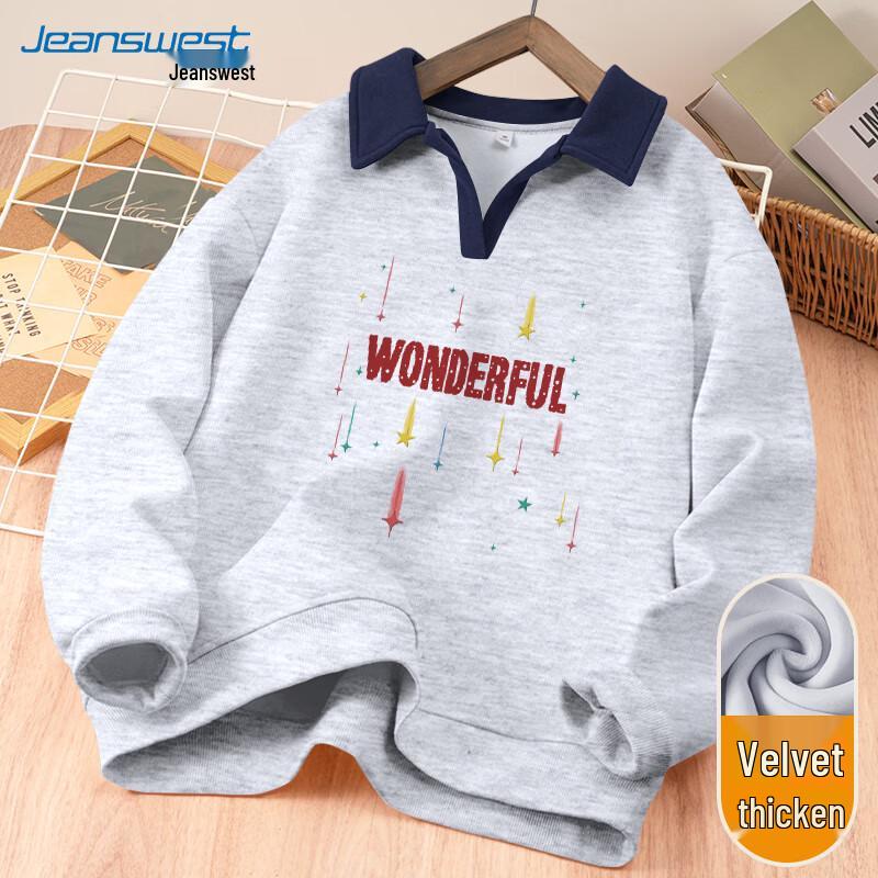 

JEANSWEST 2025 Women s Polo Collar Colorblock Fleece Lined Sweatshirt S