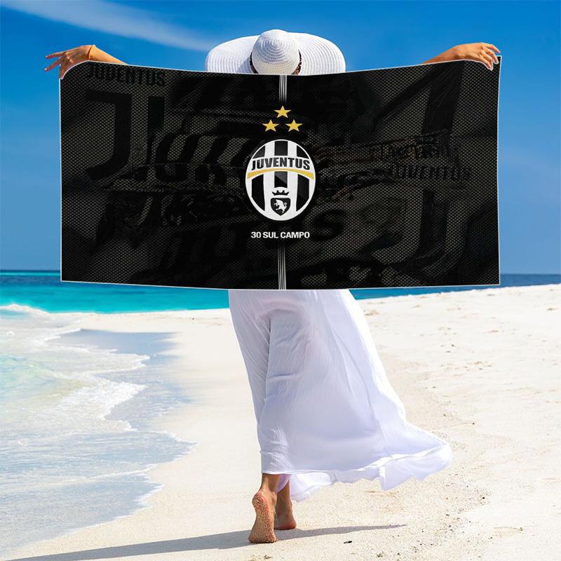 Juventus FC Print Beach Towel, Large Soft Quick Dry Towel for Beach Camping Swimming