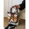 Borsa a Spalla Cartone Animato Hello Kitty in Materiale Peluche per Uso Quotidiano e Outfit Casual