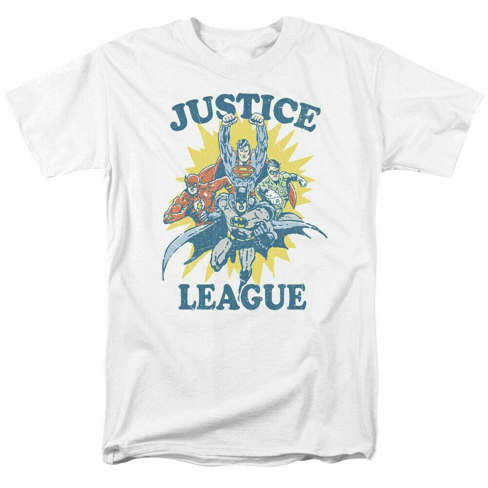 Justice League Let Do This T-shirt Licensed Comic Book Tee White XXL
