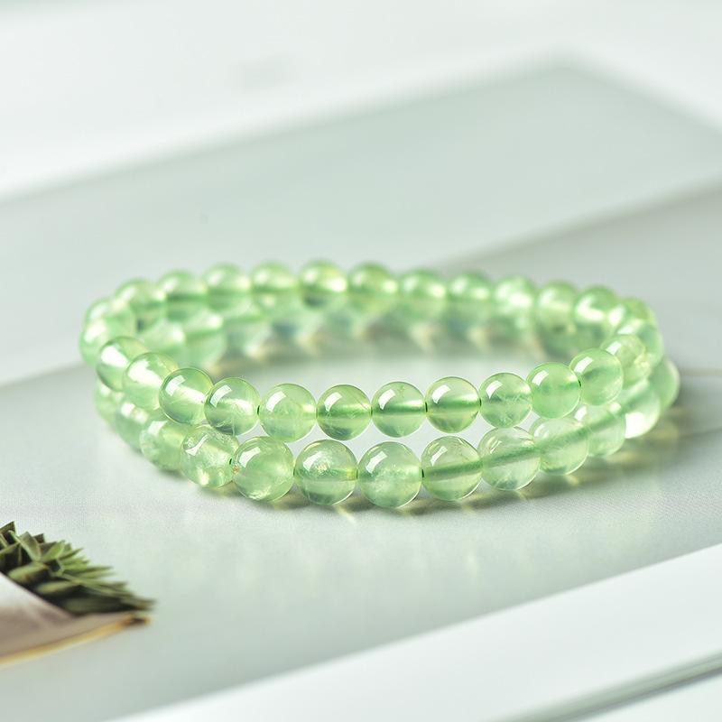 Grape stone bracelet for women and men Crystal jade bracelet with strong fluorescent green gemstone loose beads and grape stone bracelet