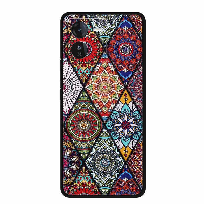 3D Emboss Case For Vivo iQOO Z9 x Phone Case Shockproof Black Silicone Soft Back Cover For Vivo iQOO Z9x Y37 Pro Case Z 9 x Capa