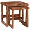 Nesting Tables Set of 2 46 X 46 X 45 Cm Solid Upcycled Wood