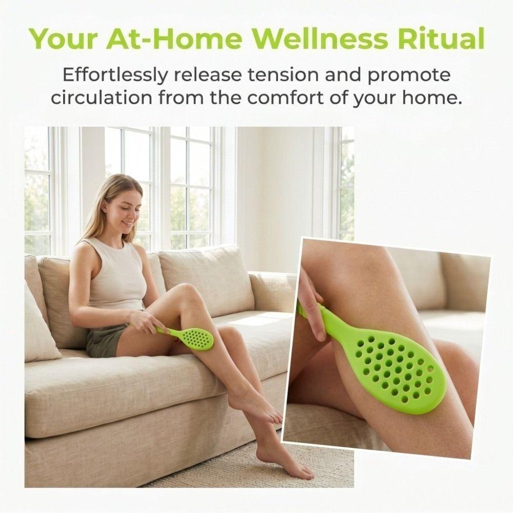 Silicone Meridian Tapping Board Multi Hole Design Meridian Massager Body Patting Tool Home