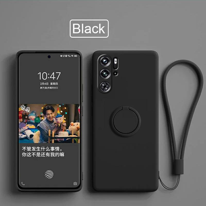 Husă pentru ZTE Nubia Red Magic 9 Pro Suport Inel de Deget Lichid Silicon Acoperire RedMagic 9 Proplus Solid Obiectiv Cameră Moale Funda