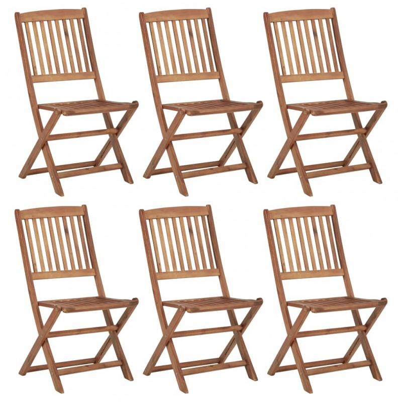 Day and Night - Day and Night Folding Garden Chairs 6 Pcs Solid Acacia Wood