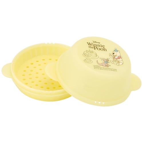 Skater Steamer Case for Steamed Buns, Microwave Steamer, Size: 154 x 61mm, Disney Winnie the Pooh Cafe Design, SMA11-A