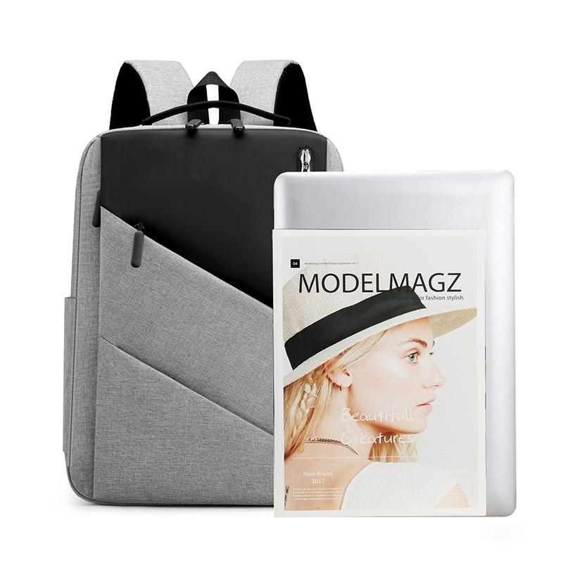New backpack men's business computer bag USB charging student leisure backpack school bag