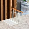 Glasses Drainer Tea Cup Holder Stand Drying Rack Coffee Mug Tumbler Organizer Wood Handle Kitchen Counter Storage Metal Iron