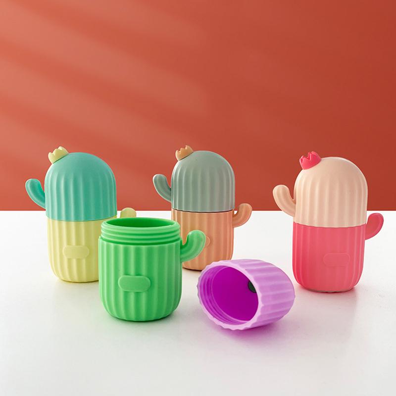 Față gheață zăbrele în formă de cactus mucegai cub de gheață silicon pentru înghețare masaj facial rulant instrument reutilizabil pentru îngrijirea pielii instrument de răcire cu gheață