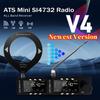 AMNVOLT V4 ATS MINI Radio with Headphone Amplifier Full-Band DSP Radio Portable AM FM Radio Receiver for Walking Hiking Camping