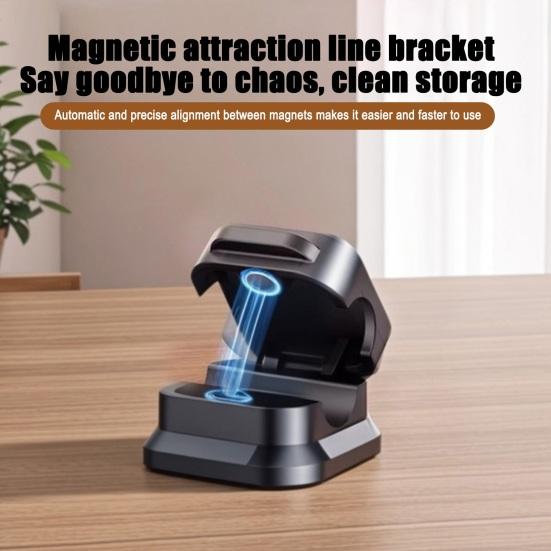 6/12Pcs Cartoon Magnetic Cable Organizer Clip Self-adhesive Home Office Desk Phone Charging Data Cord Holder Keeper Power Wire Management Clamp