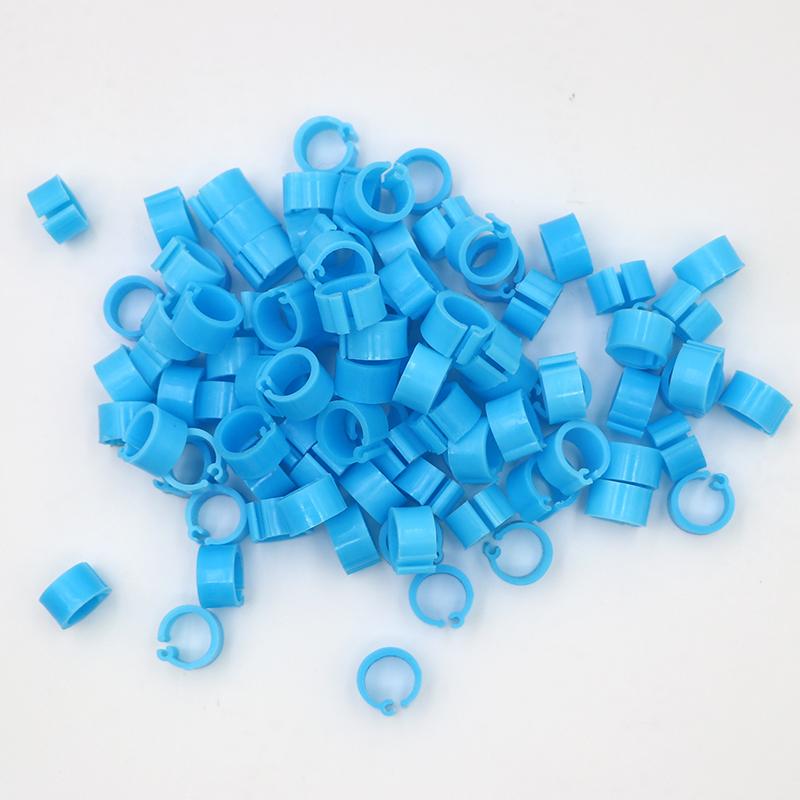 100Pcs Birds Pigeon Foot Rings Small Poultry Foot Ring 10 Colors Plastic Dove Clip Quail Pigeon Foot Ring Pet Bird Supplies