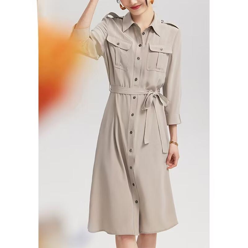 Basic House Women s 2026 Summer Silk Dress M