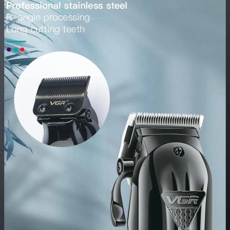 VGR 282 Original Electric Hair Clipper Professional Adjustable Blade Hair Trimmer for Men Beard Oil Head Clipper Hair Cutting Machine Digital Display