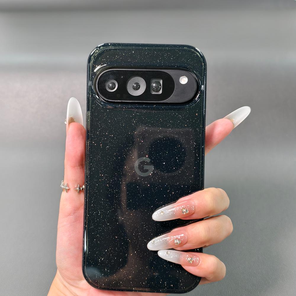 

Прозорий чохол з блискітками PC+TPU, колір INS, для Google Pixel 10A 9 Pro XL 8 Pro, ударостійкий бампер, захисна тонка накладка Google Pixel 8