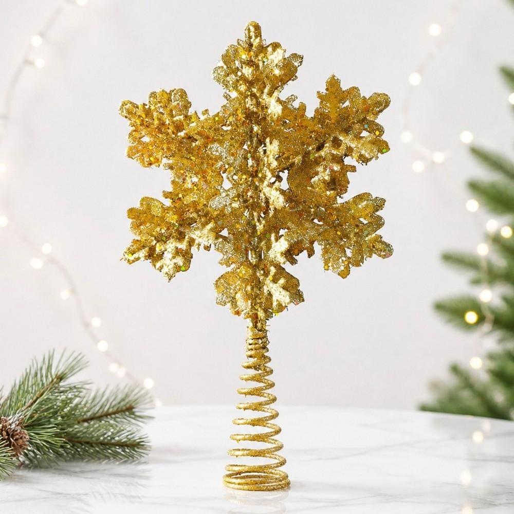 Metal Spring Base Christmas Tree Topper Xmas Tree Top Ornament Fit 1.2‑2.4 Meter Christmas Tree