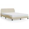 Bed Frame  Dover  Cream 140 x 190 cm Fabric
