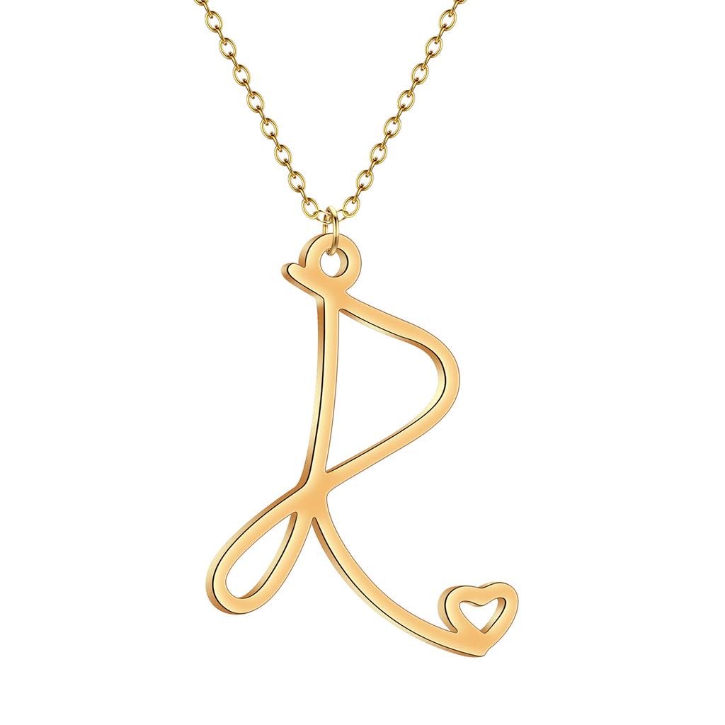 Kinitial Dainty Initial Letter Necklaces For Women Minimalist Stainless Steel Initial Necklace Femme Wedding Jewelry Gift