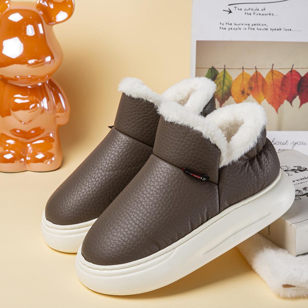 

New Plush Soft Sole Comfortable and Lightweight Thick Sole Cotton Shoes Warm Plush Lightweight Home Shoes for Men and Women 40