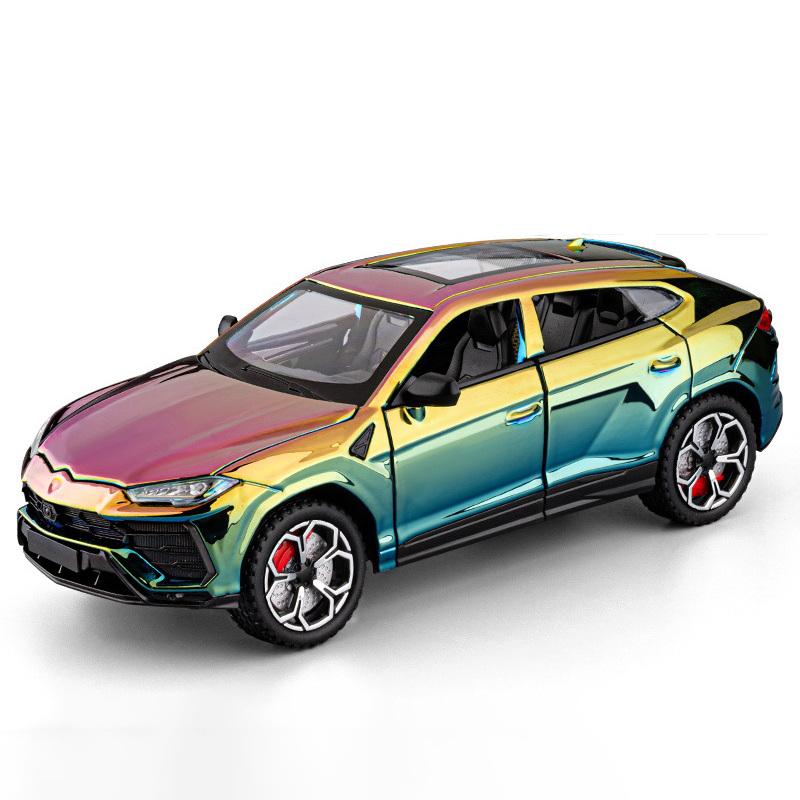 

1/24 Lamborghini URUS внедорожник сплав гальваническое покрытие модель спортивного автомобиля литой металл гоночный автомобиль транспортные средства модель симуляция звук свет детская игрушка подарок фиолетовый