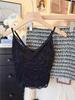 French Thermal Lace Camisole: Slim Fleece Vest with Chest Pads for Women, Wear As Outer or Inner Layer - Autumn/Winter.