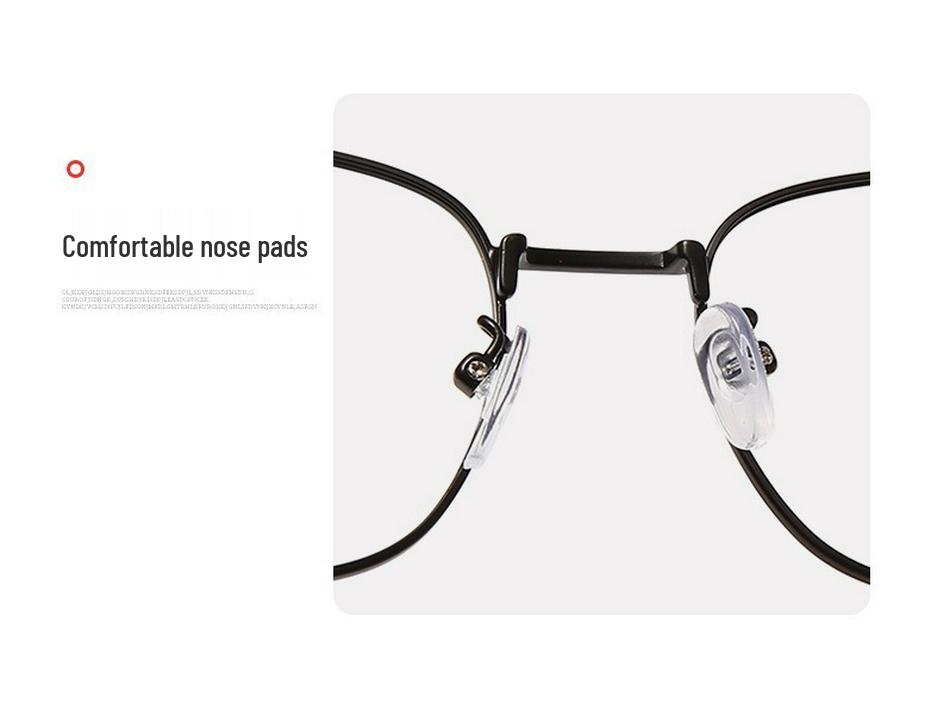 2025 Ultralight Korean-Style Photochromic Metal Glasses, Anti-Blue Light, Unisex Retro Design with Large Frame.