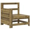 Garden Sofa with Armrests 69 X 62 X 70.5 Cm Pressure Treated Pine Wood