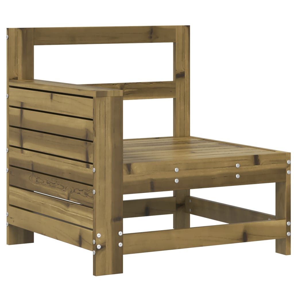 Garden Sofa with Armrests 69 X 62 X 70.5 Cm Pressure Treated Pine Wood