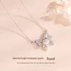Butterfly Dance Necklace: S925 Sterling Silver, Light Luxury, Fashion Hetian Jade Butterfly on a Delicate Collarbone Chain for Women.