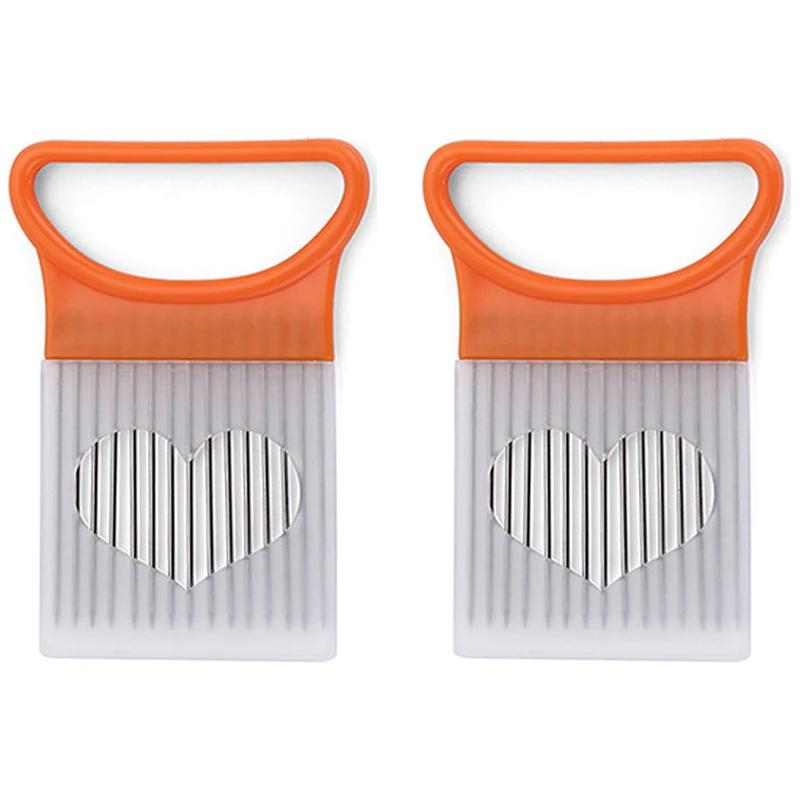 

2 шт., нержавеющая сталь, игла для лука, вилка для лука, овощерезка, резак для фруктов, томатов, безопасная подставка для кухонных принадлежностей