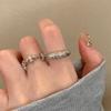 Light luxury high-end cross ring, personality trendy fashion versatile ring, niche retro live ring