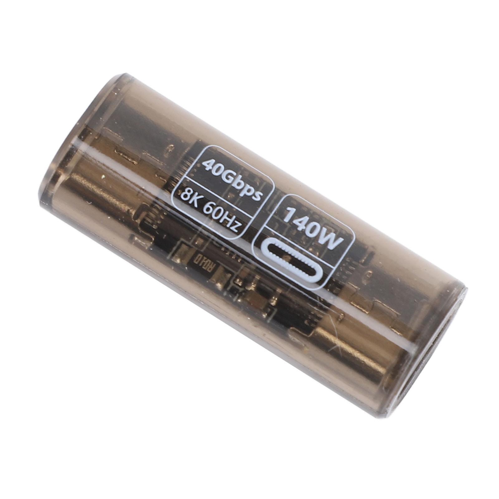 

USB C Adapter 140W PD3.1 Fast Charging USB4.0 Type C Female to Female Converter with Digital